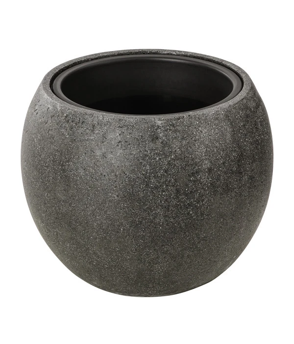 Dehner Polystone-Topf Kapstadt, Rund, Grau 1 Dehner Polystone-Topf Kapstadt, Rund, Grau