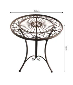 Metalltisch Antik, Ca. Ø61/H72 Cm -Gartenbedarf Angebote 3214889 WE BG 001 Metalltischrundantik