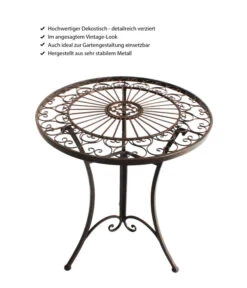 Metalltisch Antik, Ca. Ø61/H72 Cm -Gartenbedarf Angebote 3214889 WE IG 005 Metalltischrundantik