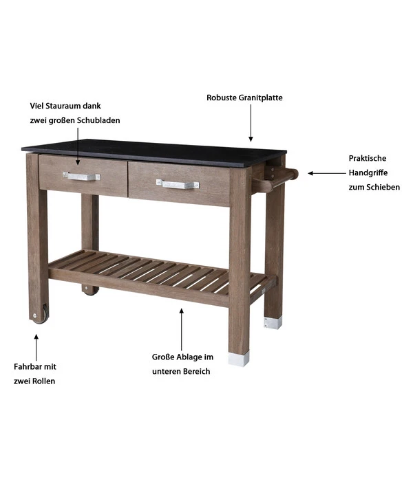 Dehner Premium Holz-Pflanztisch Windsor, Ca. B110/H84/T55 Cm 4 Dehner Premium Holz-Pflanztisch Windsor, Ca. B110/H84/T55 Cm – Bild 4