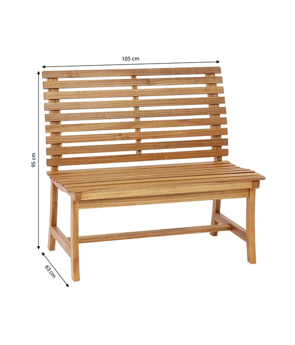 Dehner Akazienbank Paisley, 2-Sitzer 5 Dehner Akazienbank Paisley, 2-Sitzer – Bild 5