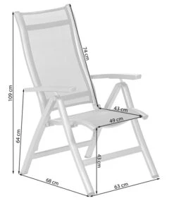 Dehner Klappsessel Chicago, Hochlehner 13 Dehner Klappsessel Chicago, Hochlehner -Gartenbedarf Angebote 4210316 WE FS 001 SkizzeKlappsesselChicago