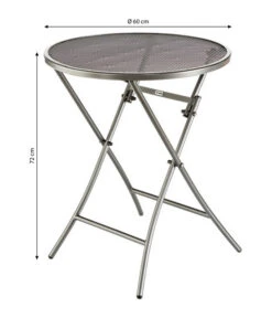 MWH Klapptisch Cafe Latte, Ca. Ø60/H72 Cm -Gartenbedarf Angebote 5311956 WE BG 001 MwhKlattpischCafeLateKlapptischCafeLate60CmEGrau