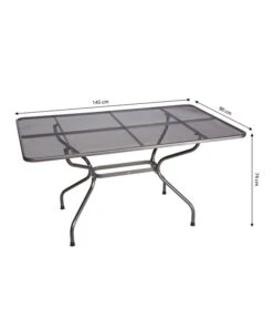 Royal Garden Streckmetall-Gartentisch, Ca. B145/H74/T90 Cm -Gartenbedarf Angebote 5312822 WE BG 001 MwhStreckmetallGartentischStreckmetallTisch145X90cmERaug