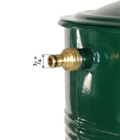 RENNER Metall-Regentonne Inkl. Steckanschluss, 150 L, Dunkelgrün -Gartenbedarf Angebote 6609481 WE BG 003 RegenwasserSammeltonnemitSteckanschlussca150l