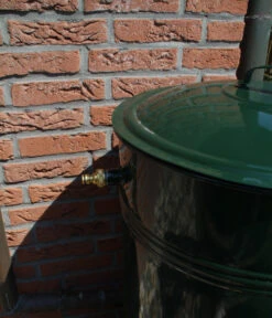 RENNER Metall-Regentonne Inkl. Steckanschluss, 150 L, Dunkelgrün -Gartenbedarf Angebote 6609481 WE DE 005 RegenwasserSammeltonnemitSteckanschlussca150l