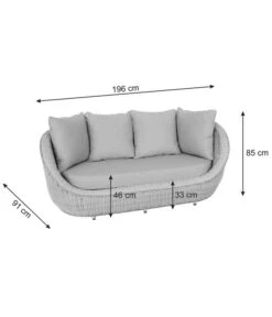 Dehner Lounge Bari, 2-teilig -Gartenbedarf Angebote 6657381 WE BG 001 DehnerLoungeBari