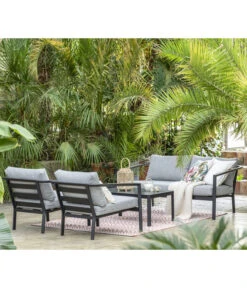 Dehner Alu-Lounge New York, 4-teilig -Gartenbedarf Angebote 6670954 WE MO 001 DehnerAluLoungeNewYork