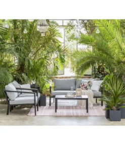 Dehner Alu-Lounge New York, 4-teilig -Gartenbedarf Angebote 6670954 WE MO 002 DehnerAluLoungeNewYork