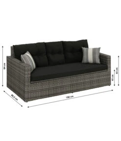 Dehner Flecht-Truhenbank Föhr, 3-Sitzer -Gartenbedarf Angebote 6704795 WE BG 001 TruhenbankFoehrNeu