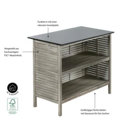Dehner Bartisch Southampton, Ca. B115/H105/T65 Cm -Gartenbedarf Angebote 6713390 WE IG 001 BarSouthamptonGrauNEU