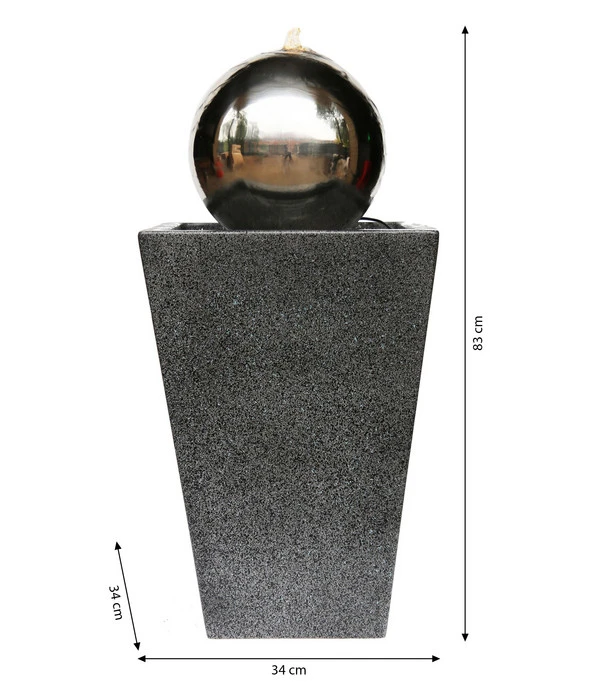 Dehner Edelstahl-Gartenbrunnen Kioto, Ca. B34/H83/T34 Cm 3 Dehner Edelstahl-Gartenbrunnen Kioto, Ca. B34/H83/T34 Cm – Bild 3