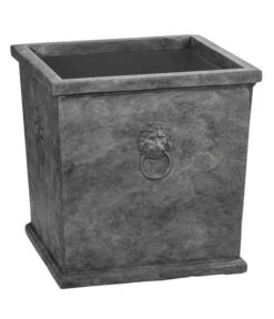 Dehner Leichtbeton-Topf Windsor, Quadratisch, Grau