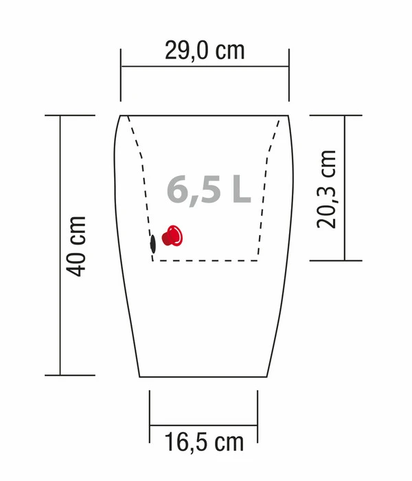 Scheurich Kunststoff-Topf Barceo High, Rund 4 Scheurich Kunststoff-Topf Barceo High, Rund – Bild 4
