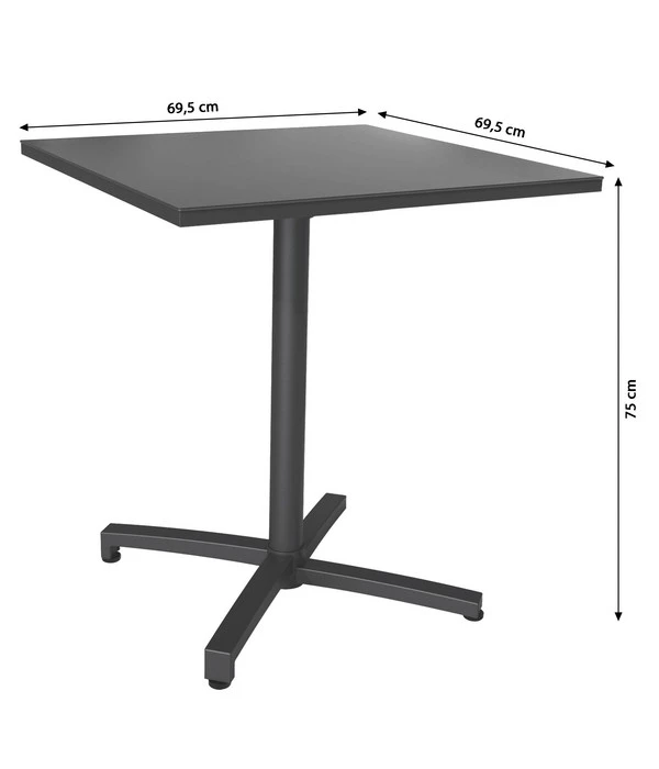 Dehner Klapptisch Riverside, Ca. B69,5/H75/T69,5 Cm 6 Dehner Klapptisch Riverside, Ca. B69,5/H75/T69,5 Cm – Bild 6