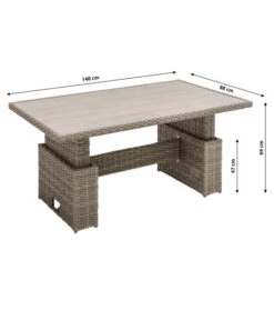 Dehner Geflechtlounge Bologna, 5-teilig -Gartenbedarf Angebote 6903447 WE BG 004 LoungeBolognaNEU