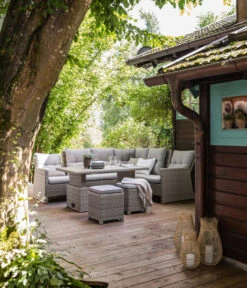 Dehner Geflechtlounge Bologna, 5-teilig -Gartenbedarf Angebote 6903447 WE MO 001 LoungeBolognaNEU