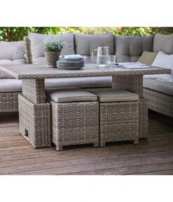 Dehner Geflechtlounge Bologna, 5-teilig -Gartenbedarf Angebote 6903447 WE MO 002 LoungeBolognaNEU