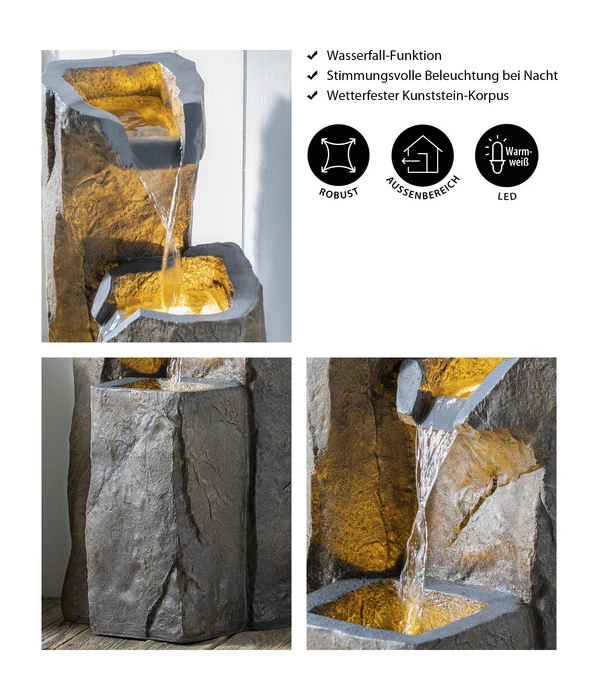 Dehner Polyresin-Gartenbrunnen Sedona, Ca. H85 Cm 4 Dehner Polyresin-Gartenbrunnen Sedona, Ca. H85 Cm – Bild 4