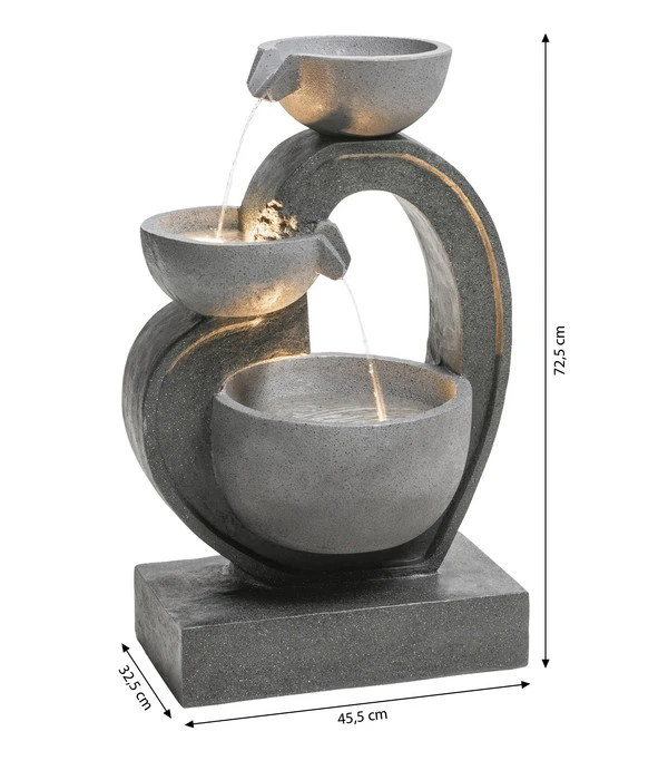 Dehner Polyresin-Gartenbrunnen Heart, Ca. H72,5 Cm 6 Dehner Polyresin-Gartenbrunnen Heart, Ca. H72,5 Cm – Bild 6