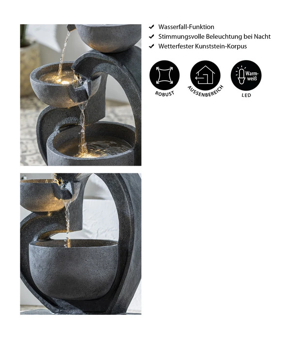 Dehner Polyresin-Gartenbrunnen Heart, Ca. H72,5 Cm 5 Dehner Polyresin-Gartenbrunnen Heart, Ca. H72,5 Cm – Bild 5